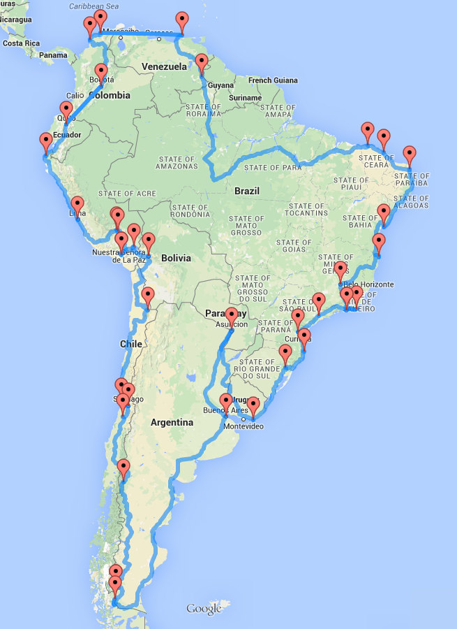 south america best travel route